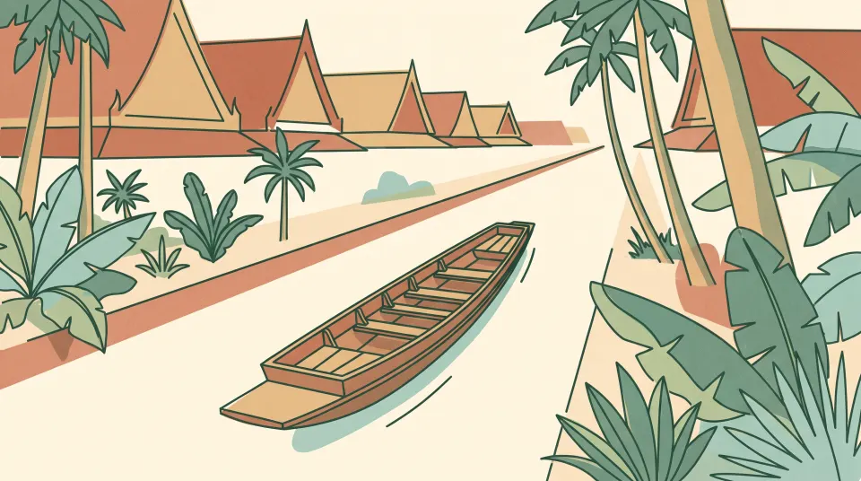 Illustration evoking Bangkok