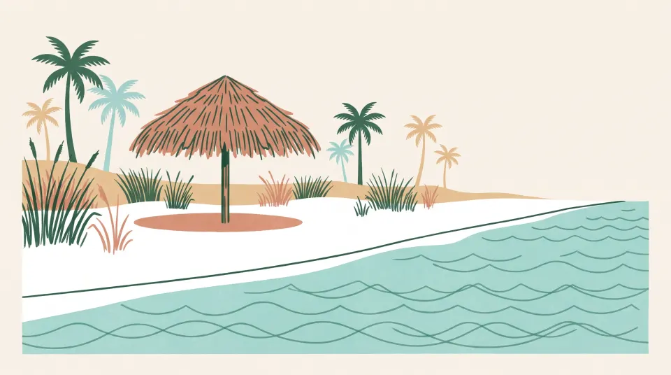 Illustration evoking Cancún