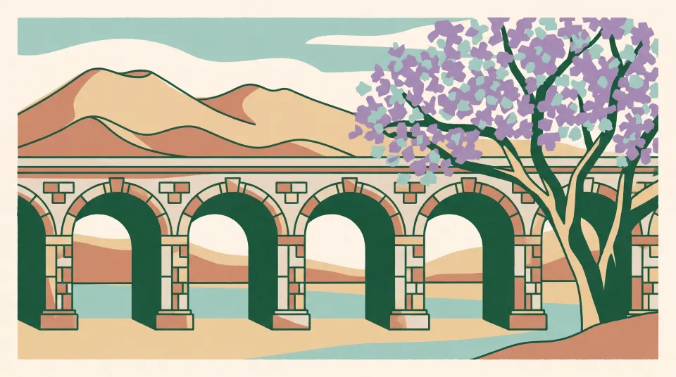 Illustration evoking Mexico City